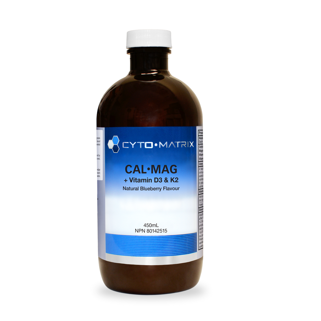 Cal·Mag + Vitamin D3 &amp; K2 - Liquide - Bleuet