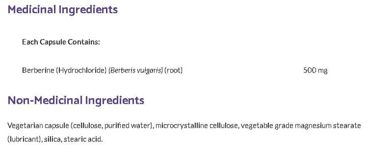Berberine (anciennement Berberine HCl) · 500 mg