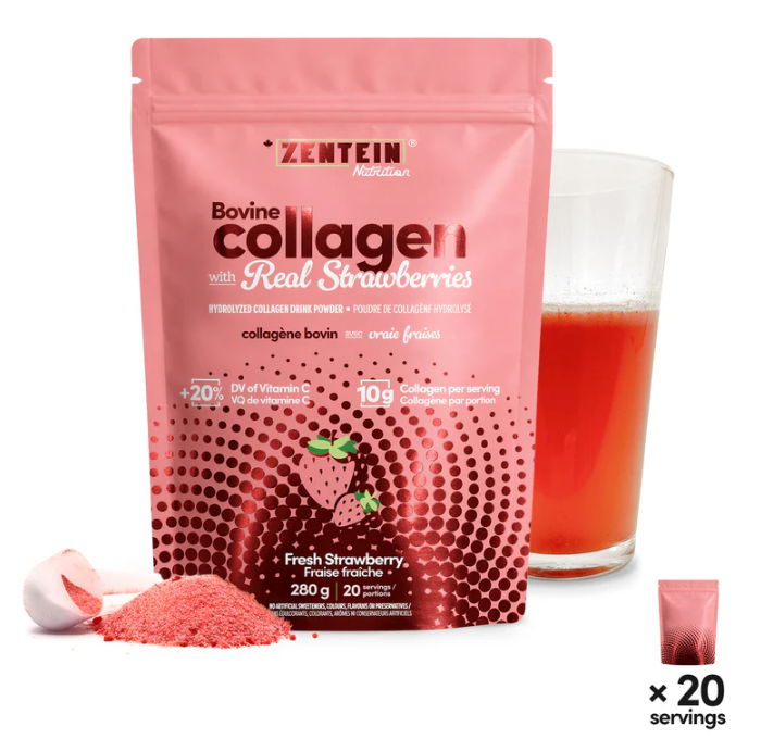 Peptide Collagène Fraise