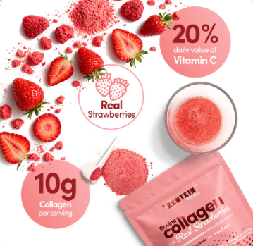 Peptide Collagène Fraise