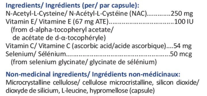 NAC+ (NAC avec Vit C/E &amp; Selenium)
