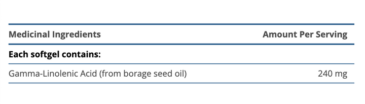 OmegaGenics Borage Seed GLA Oil (Anciennement OmegaGenics GLA 240)