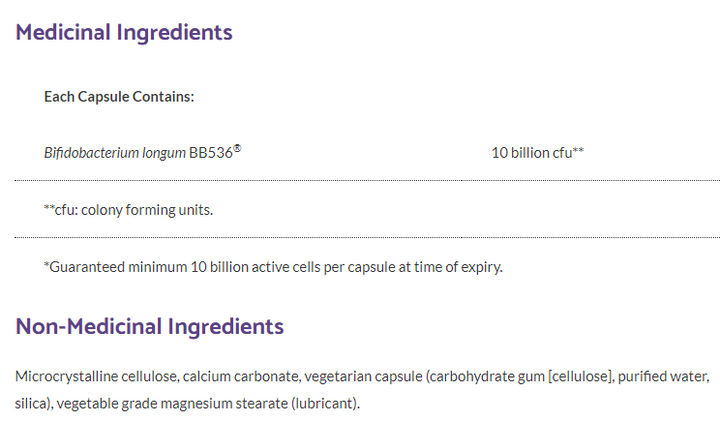 Probiotic-Pro BB536® · 10 Billion Active Cells